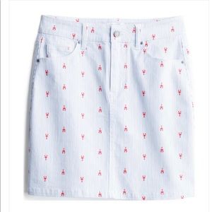 Lobster and stripe mini skirt